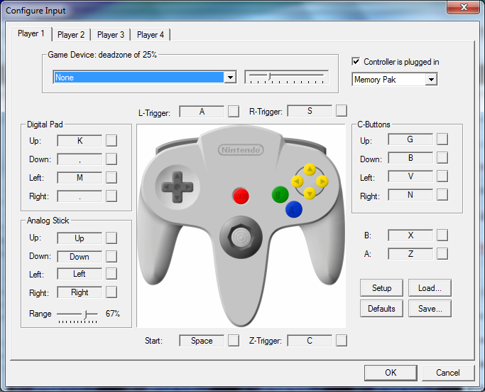 how to use a controller with project64