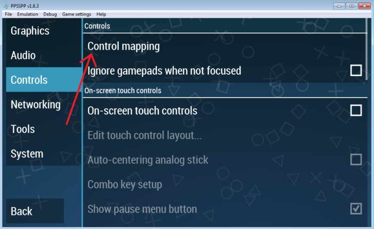 ppsspp not recognizing controller