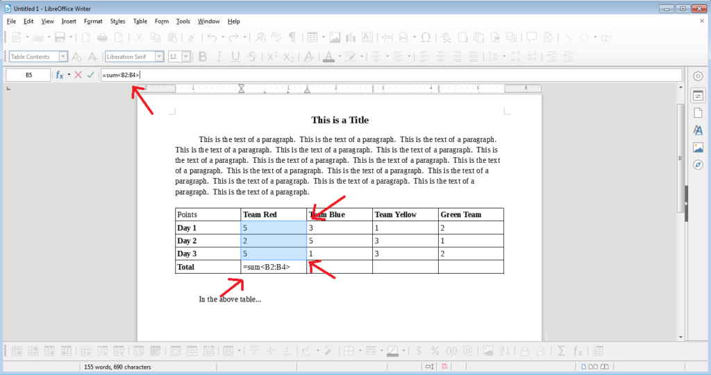 libreoffice writer assignment